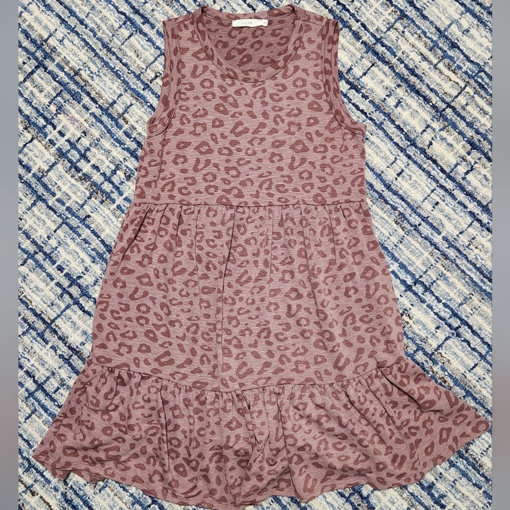 Lush Pink Leopard Print Dress